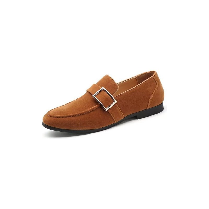 Pánske Mokasíny Modish Embossed Slip-on Loafers - Hnedá