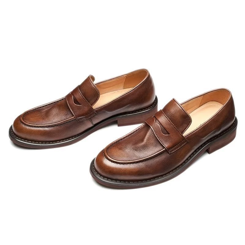 Pánske Mokasíny Modish Slip On Penny - Káva