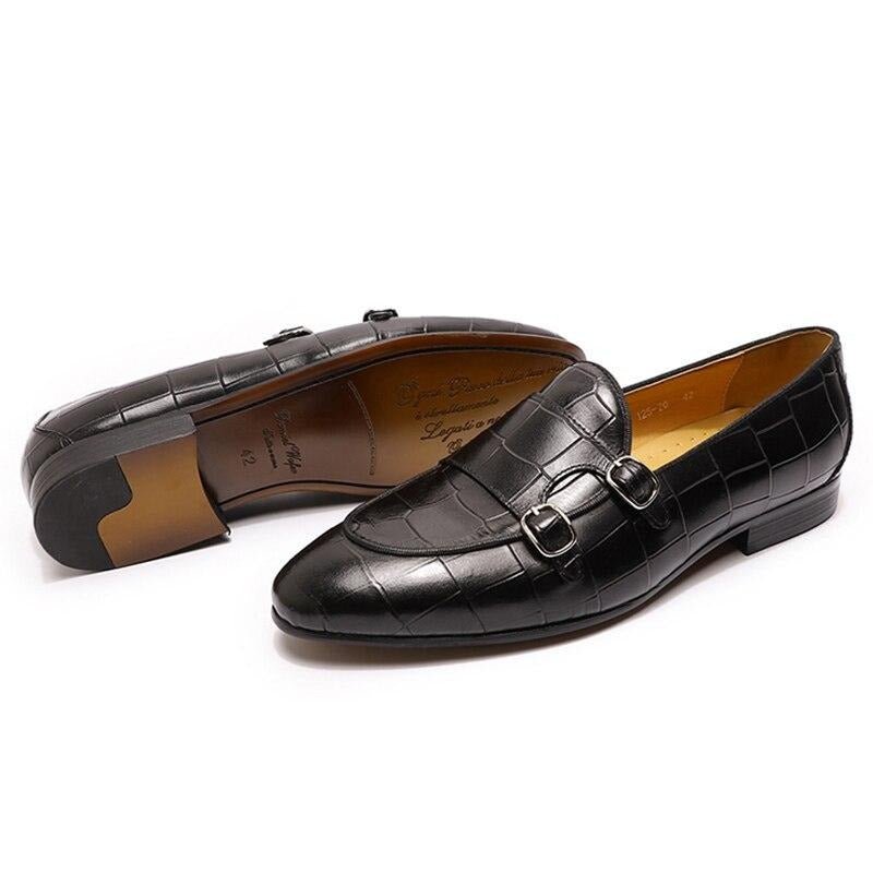 Pánske Mokasíny Monk Strap Slip On - Čierna