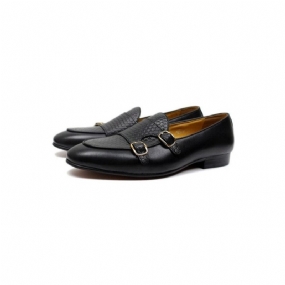 Pánske Mokasíny Suave Kožené Svadobné Monk Strap