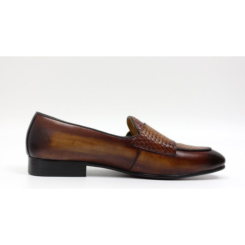 Pánske Mokasíny Suave Kožené Svadobné Monk Strap - Káva