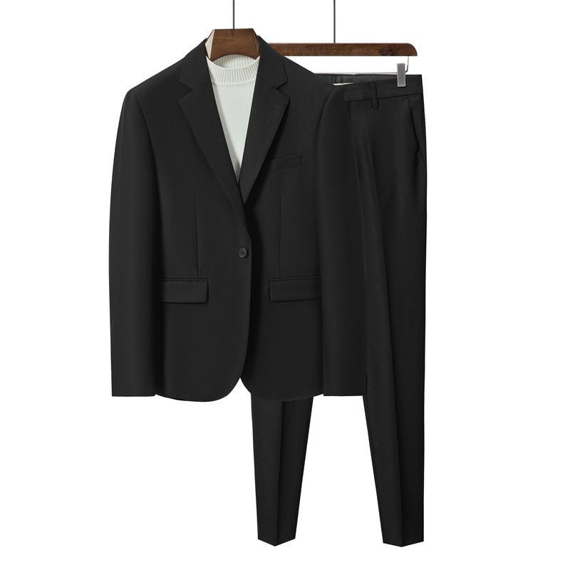 Pánske Obleky Chic Skinny Suit - Čierna