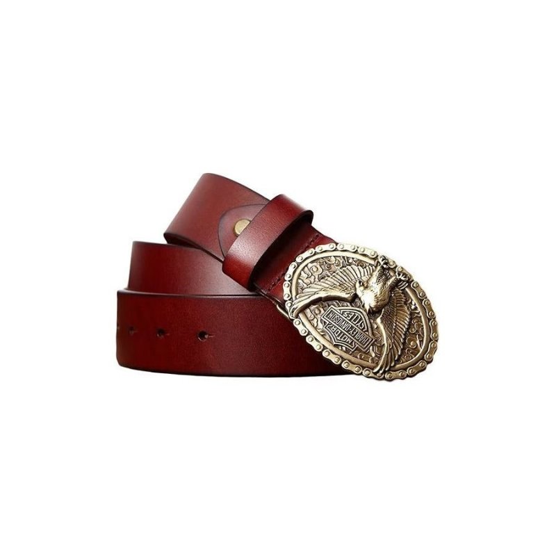 Pánske Opasky Eagle Embellished Belt - Červený Orol