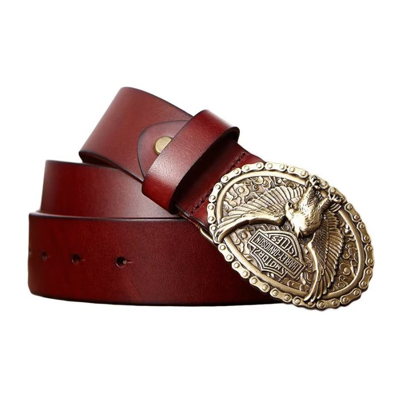 Pánske Opasky Eagle Embellished Belt - Červený Orol