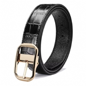 Pánske Opasky Exquisite Croc-embossed Leather Belt