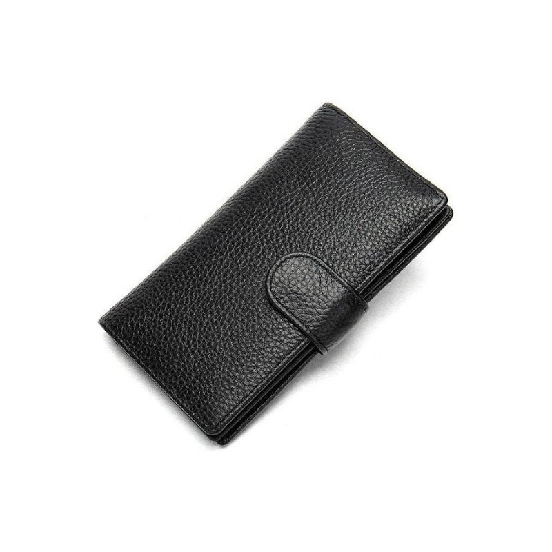 Pánske Peňaženky Exotic Slim Leather Cardholder Wallet - Čierna