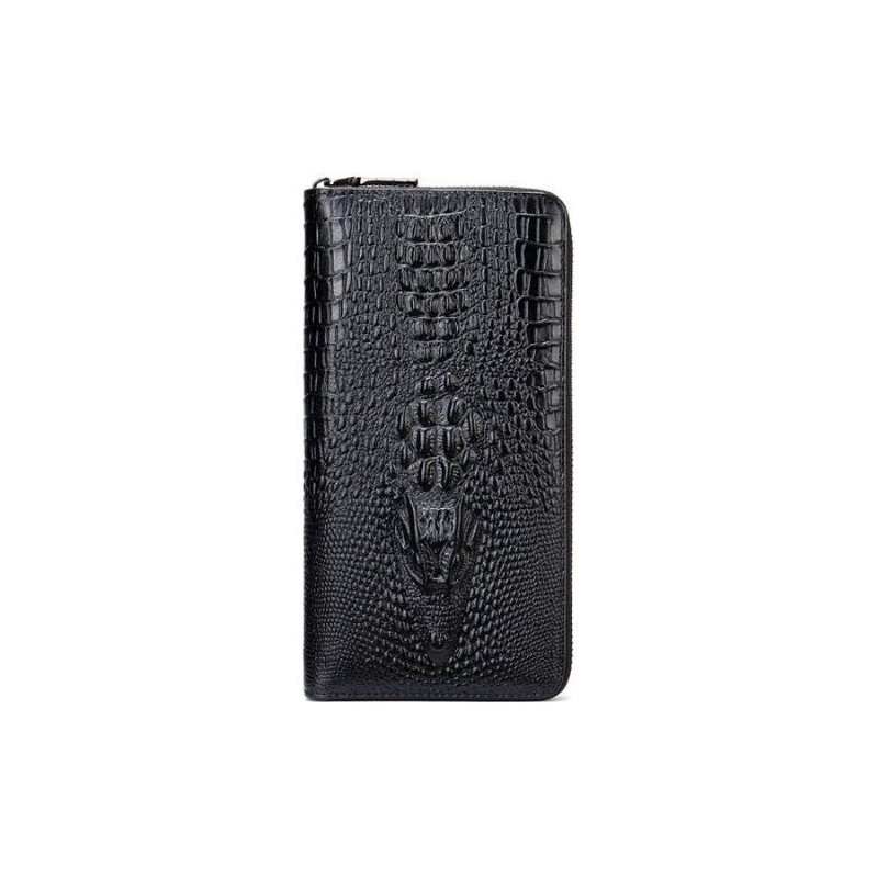 Pánske Peňaženky Luxusná Croczip Striped Long Wallet