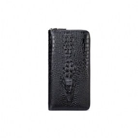 Pánske Peňaženky Luxusná Croczip Striped Long Wallet