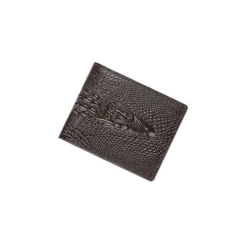 Pánske Peňaženky Luxusná Peňaženka Z Krokodílej Kože Vintage Card Holder - Coffee Short