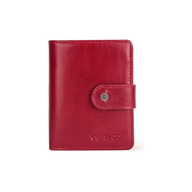 Pánske Peňaženky Rfid Short Zipper Clutch Wallet - Bordová