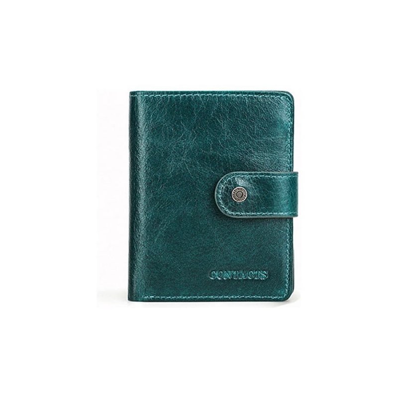 Pánske Peňaženky Rfid Short Zipper Clutch Wallet - Tmavomodrá