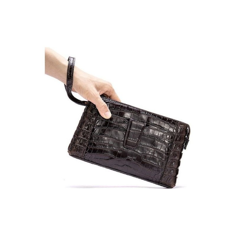 Pánske Peňaženky Vintage Leather Clutch Wallet - Káva