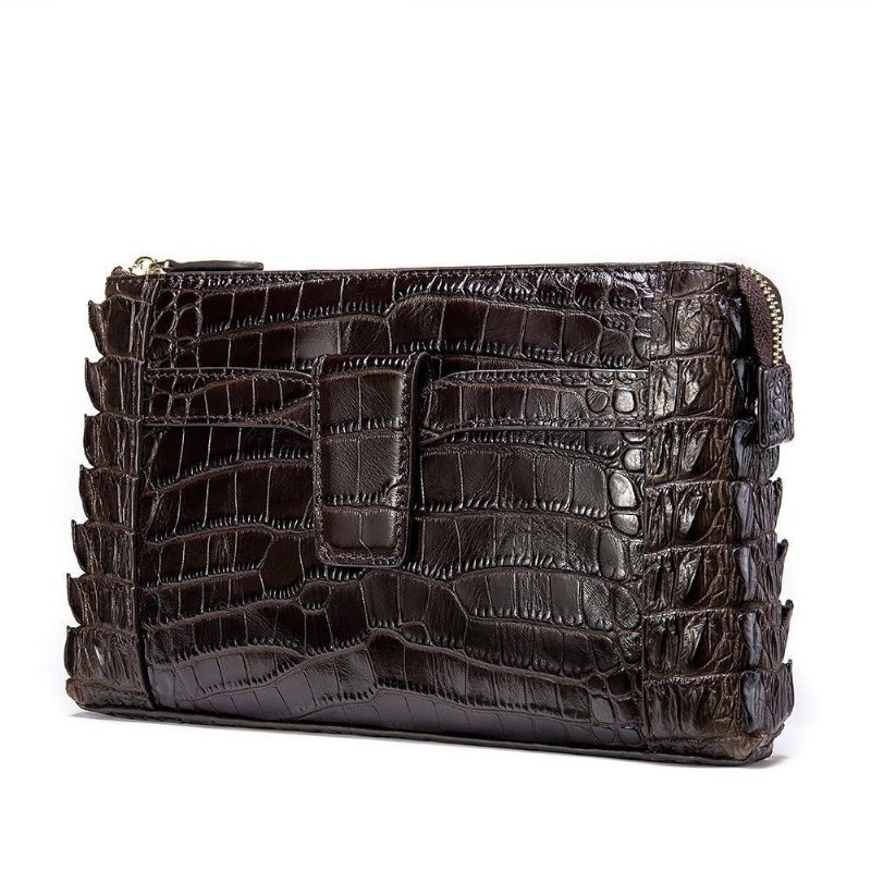 Pánske Peňaženky Vintage Leather Clutch Wallet - Káva