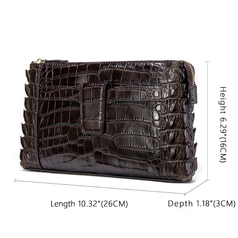 Pánske Peňaženky Vintage Leather Clutch Wallet - Káva