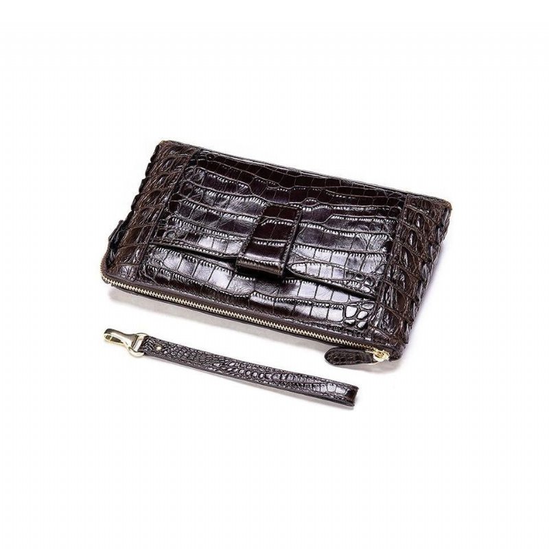 Pánske Peňaženky Vintage Leather Clutch Wallet - Káva