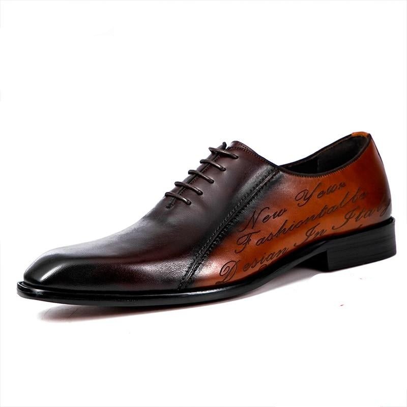 Pánske Spoločenské Topánky Exotic Brogue - Káva