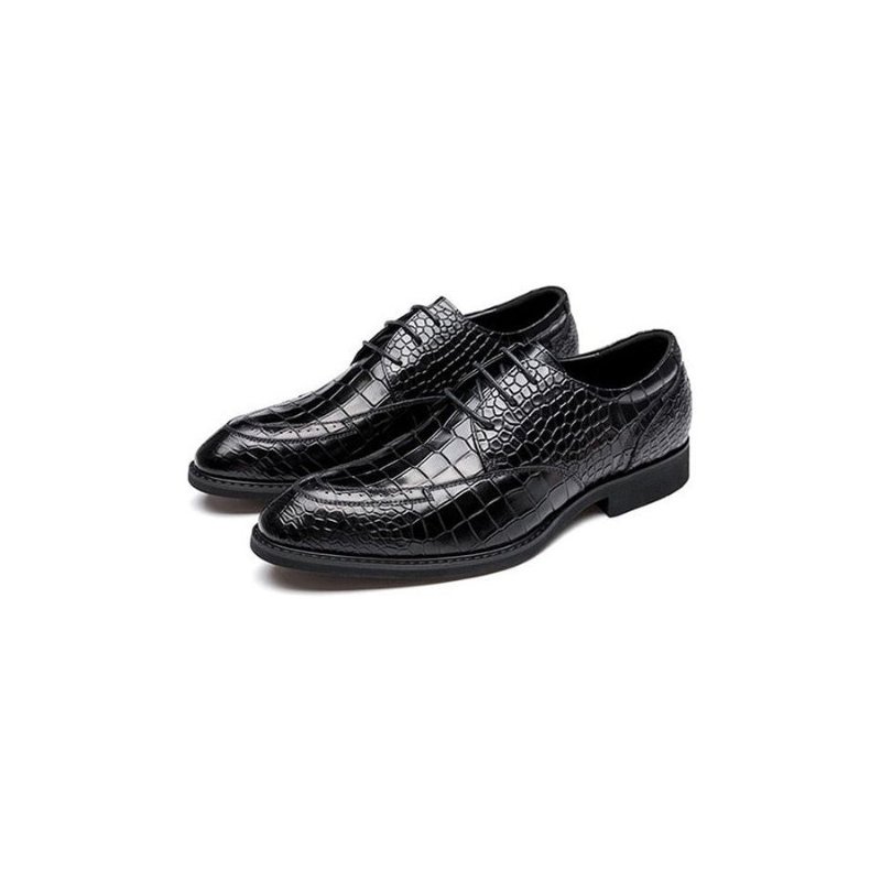 Pánske Spoločenské Topánky Luxusné Crocgloss Classic Brogue - Čierna