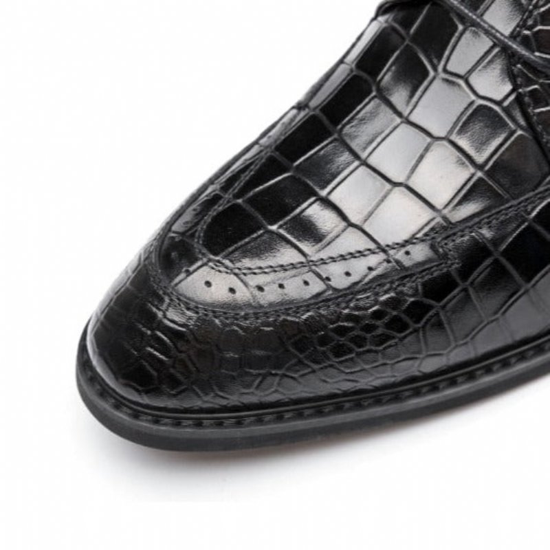 Pánske Spoločenské Topánky Luxusné Crocgloss Classic Brogue - Čierna