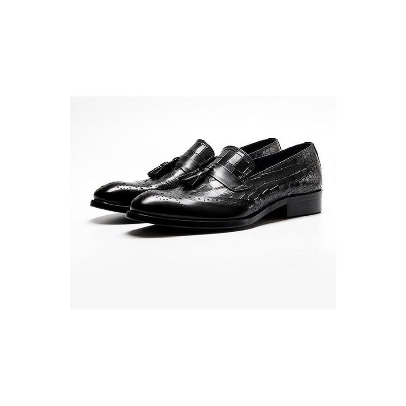 Pánske Spoločenské Topánky Mokasíny Vintage Tassel Brogue