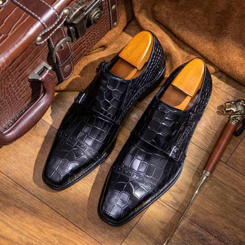 Pánske Spoločenské Topánky Monkstraps - Čierna