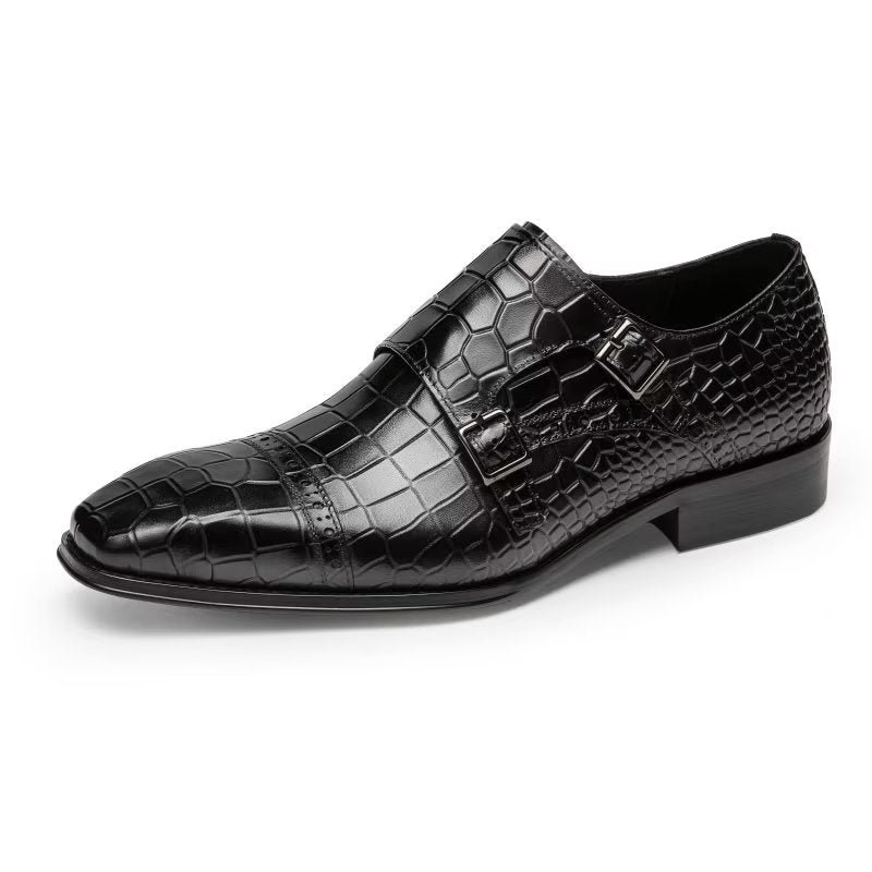 Pánske Spoločenské Topánky Monkstraps - Čierna