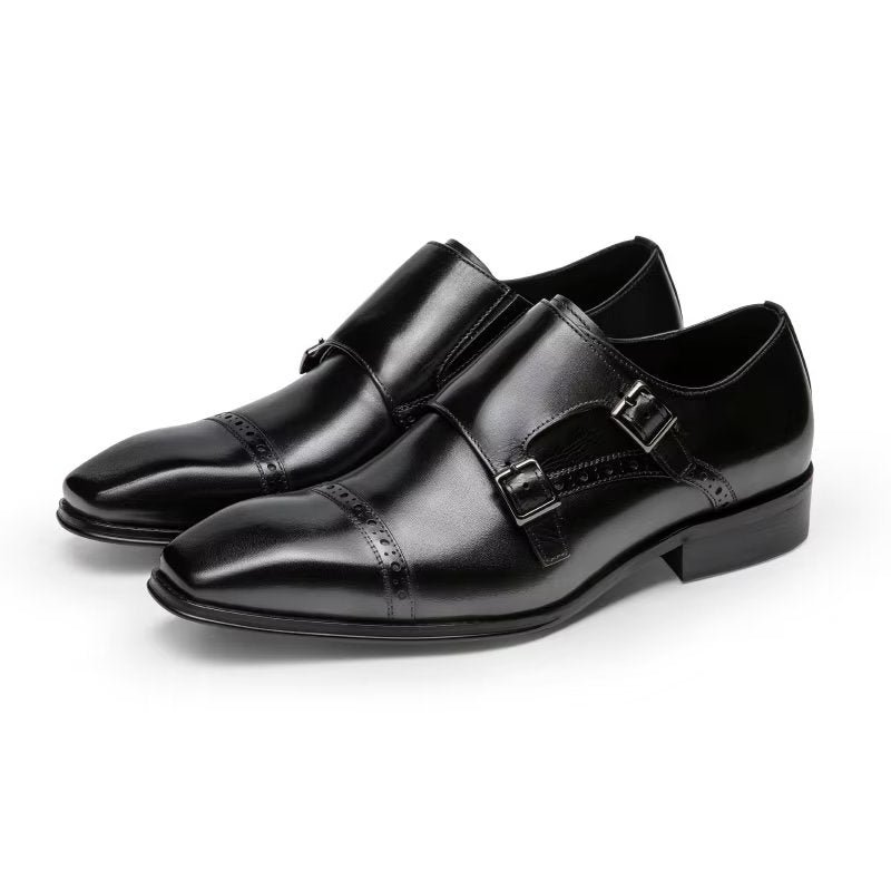 Pánske Spoločenské Topánky Monkstraps - Čierna