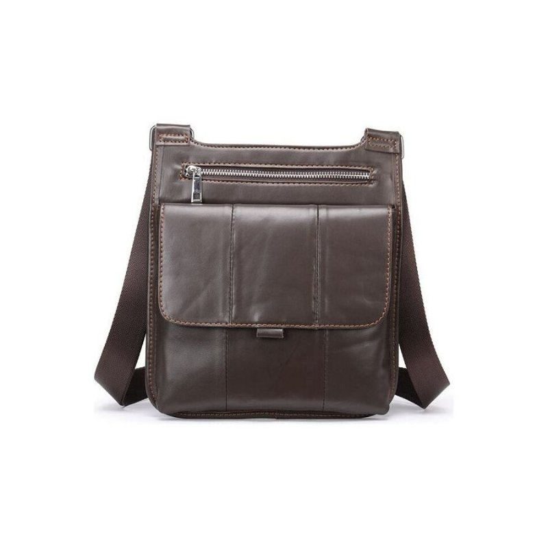 Pánske Tašky Cez Rameno Crossbody Messenger So Zipsom - Káva