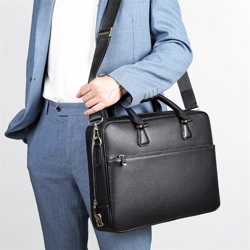 Pánske Tašky Cez Rameno Executive Elite Leather Bag - Čierna