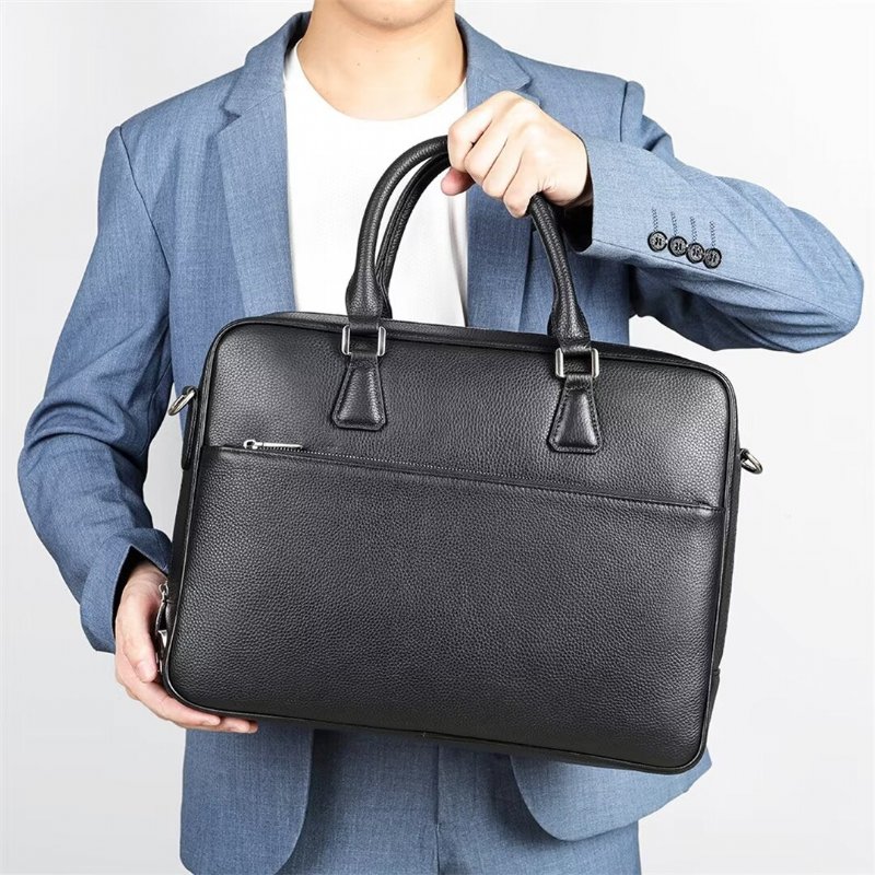 Pánske Tašky Cez Rameno Executive Elite Leather Bag - Čierna