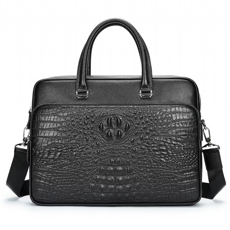 Pánske Tašky Cez Rameno Pinnacle Prestige Alligator Tote - Čierna