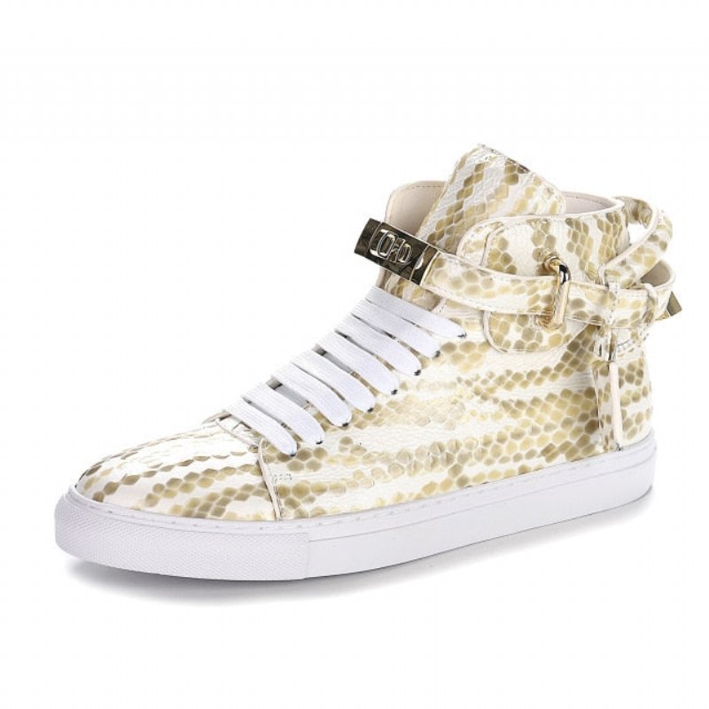 Pánske Tenisky Exotica High Top Sneakers - Biela