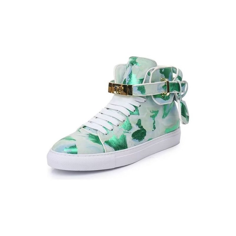 Pánske Tenisky Graffiti Artisan Cow Leather High Top Sneaks