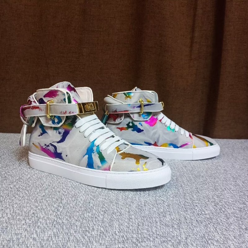 Pánske Tenisky Graffiti Elite Cow Leather High Top Kicks - Viacfarebná