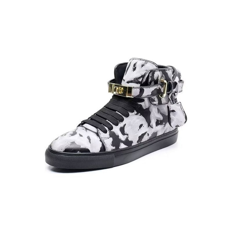 Pánske Tenisky Graffiti Vogue Cowhide High Top Sneakers - Viacfarebné