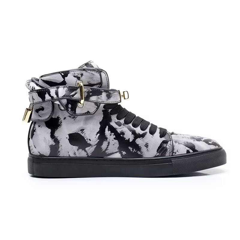 Pánske Tenisky Graffiti Vogue Cowhide High Top Sneakers - Viacfarebné