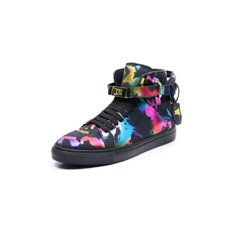 Pánske Tenisky Graffiti Vogue Cowhide High Top Sneakers - Viacfarebné