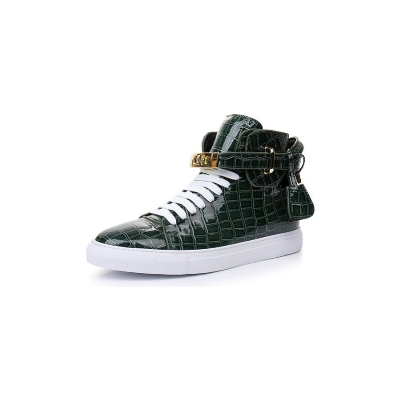 Pánske Tenisky Luxusné Bežné Crocemboss High Top - Zelená