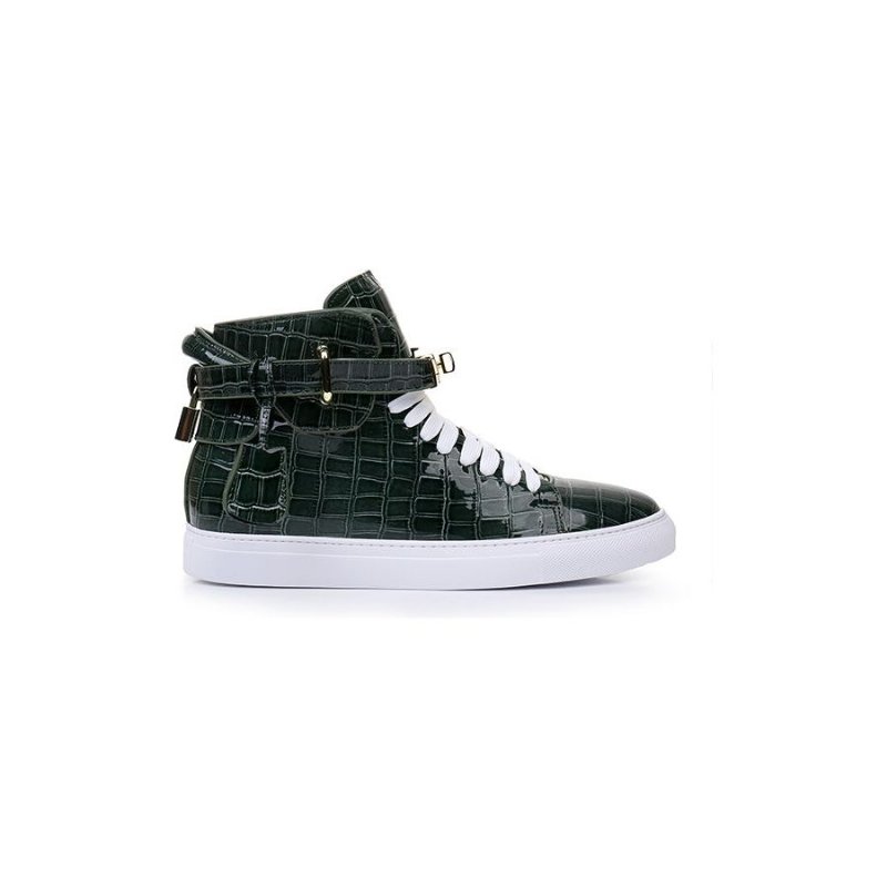 Pánske Tenisky Luxusné Bežné Crocemboss High Top - Zelená