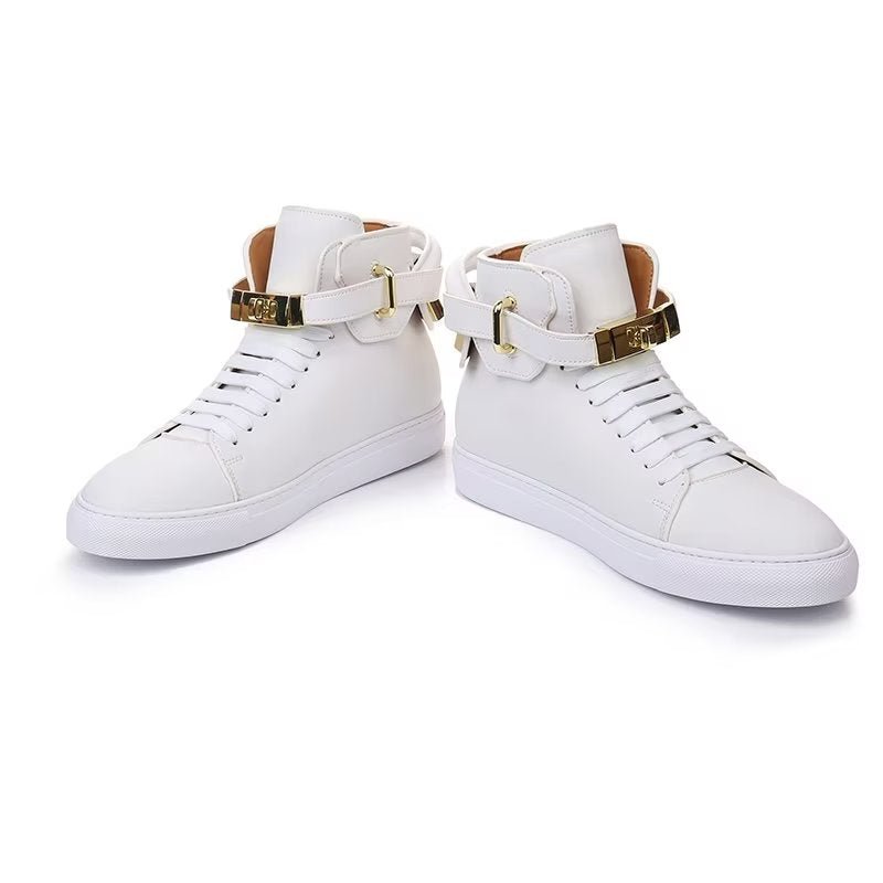 Pánske Tenisky Metallic Elegance High Tops - Biela