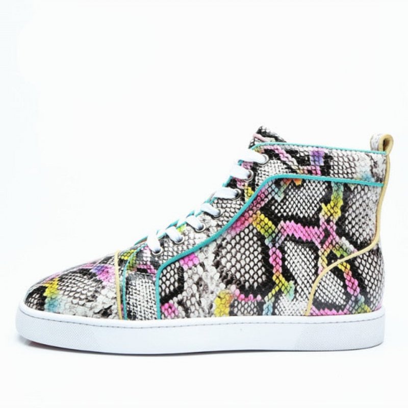 Pánske Tenisky Snakeskin Chic Multicolor High Top Vodeodolné Topánky - Exotické