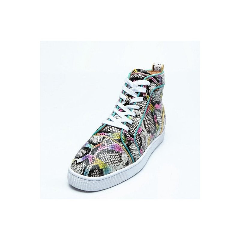 Pánske Tenisky Snakeskin Chic Multicolor High Top Vodeodolné Topánky