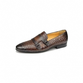 Pánske Topánky Na Voľný Čas Croc Pattern Elegant Slip On Loafers