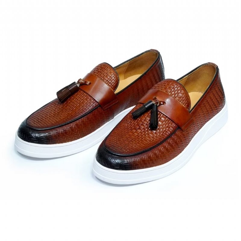 Pánske Topánky Na Voľný Čas Slip-on Elegancia - Hnedá