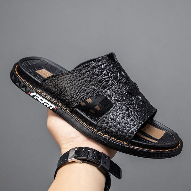 Pánske Topánky Na Voľný Čas Summer Chic Slip-on Slides - Čierna