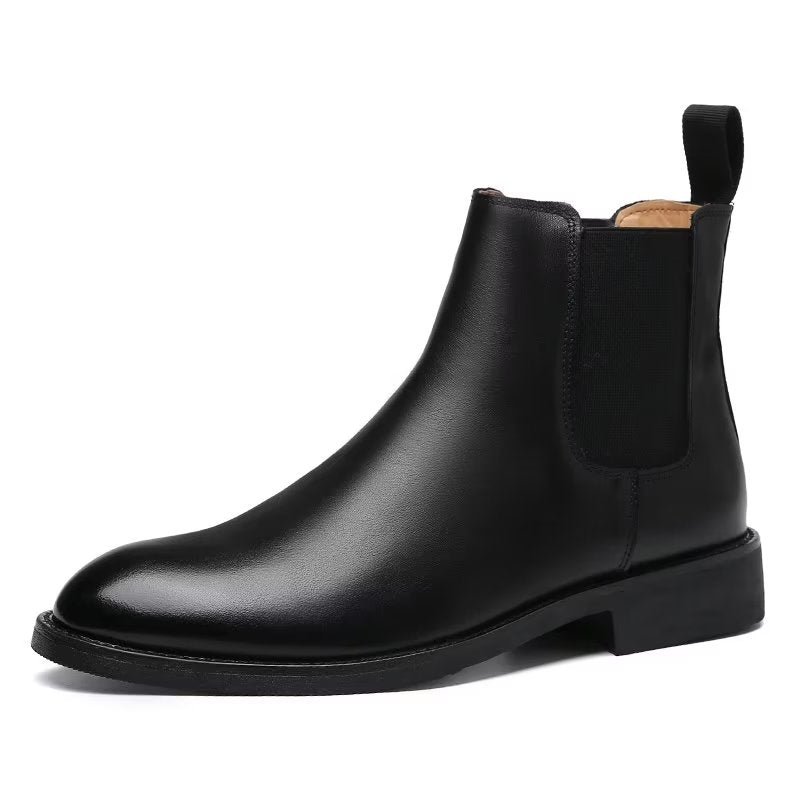 Pánske Čižmy Chelsea Boots So Špicatou Špičkou - Čierna