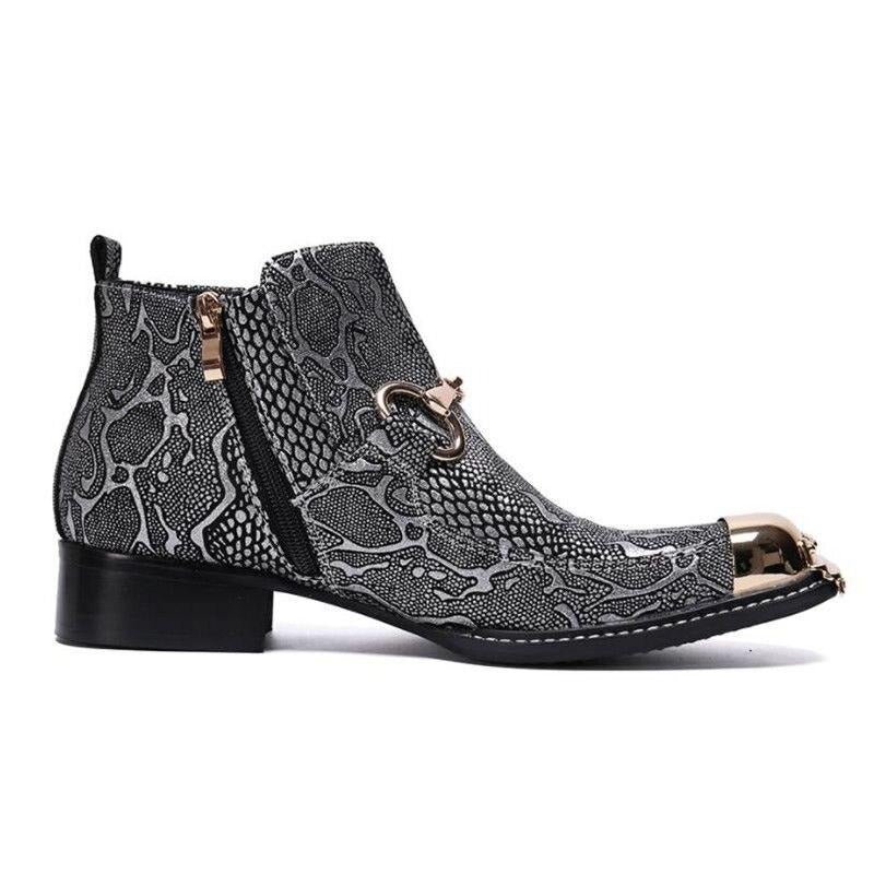 Pánske Čižmy Serpenté Dress Loafers - Striebro