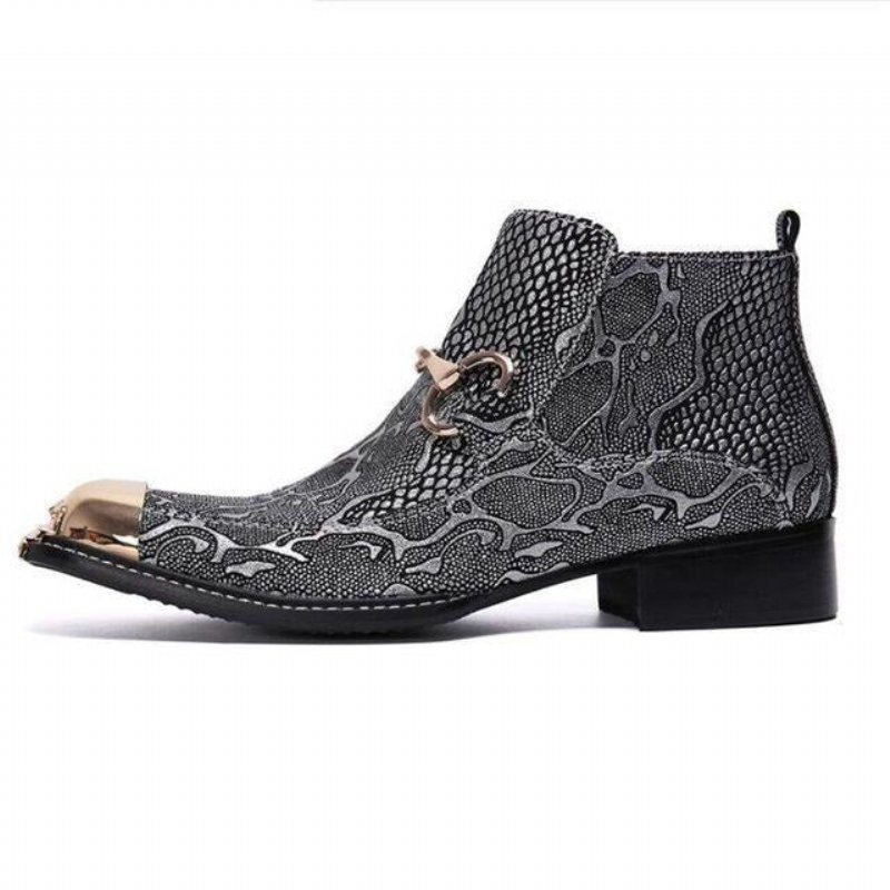 Pánske Čižmy Serpenté Dress Loafers - Striebro