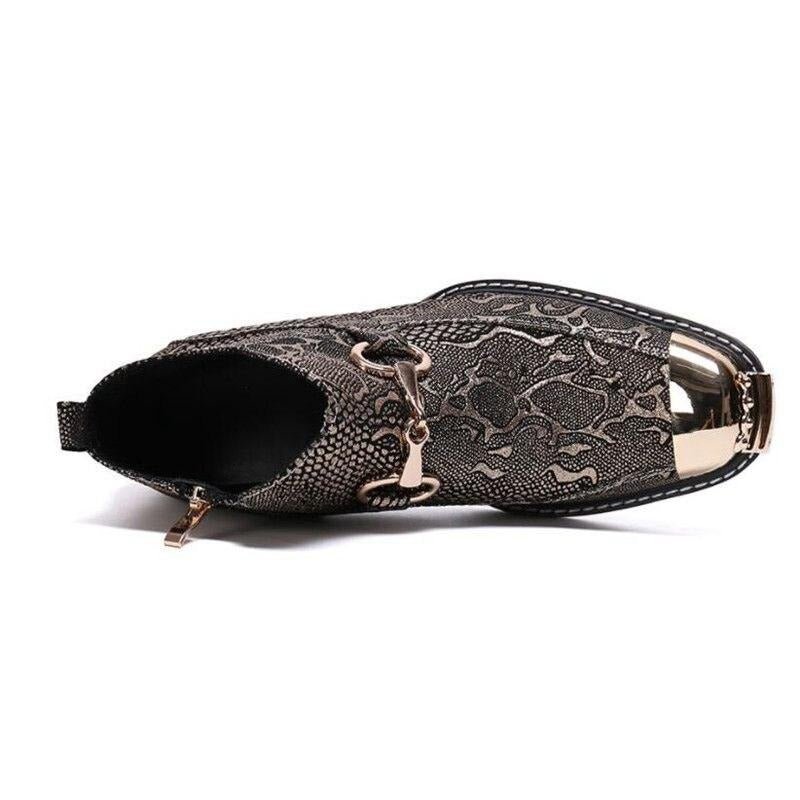 Pánske Čižmy Serpenté Dress Loafers - Zlato