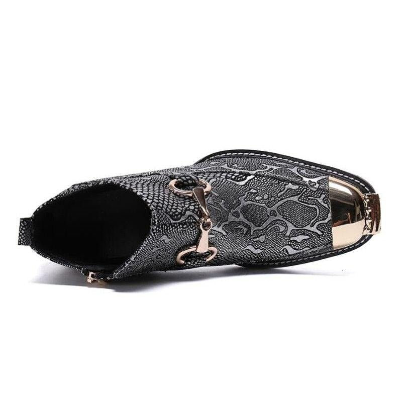 Pánske Čižmy Serpenté Dress Loafers - Striebro